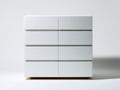 Comodino - Legno ingegnerizzato - 106x43x88 cm - Bianco - Stile minimalista