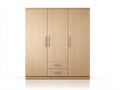 Armadio - Legno ingegnerizzato - 154x58x204 cm - Marrone chiaro - Stile contemporaneo