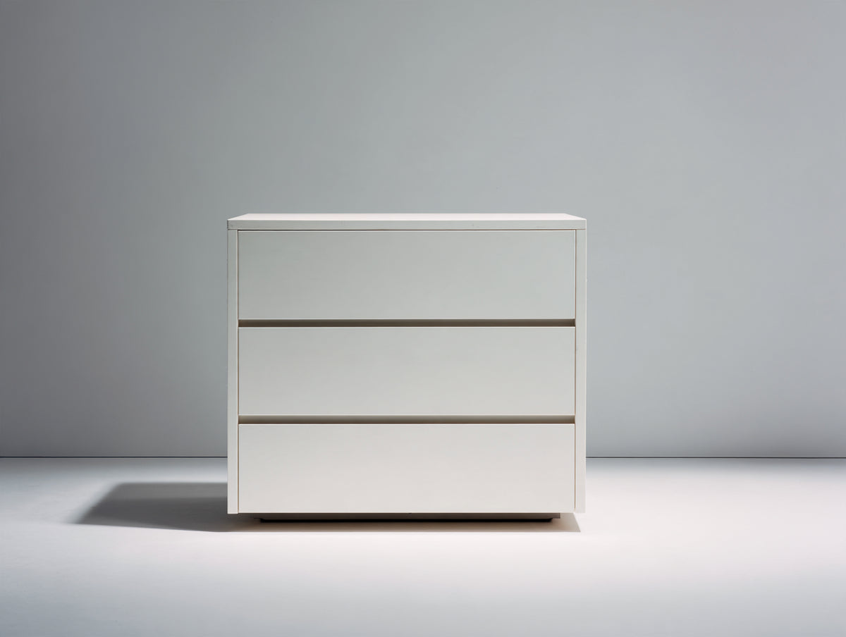 Comodino - Legno ingegnerizzato - 84x42x76 cm - Bianco - Stile minimalista