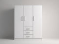 Armadio - Legno ingegnerizzato - 150x58x201 cm - Bianco - Stile moderno