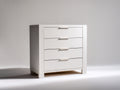 Comodino - Legno ingegnerizzato - 88x43x80 cm - Bianco - Stile contemporaneo