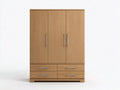 Armadio - Legno ingegnerizzato - 150x58x196 cm - Marrone chiaro - Stile contemporaneo