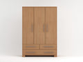 Armadio - Legno ingegnerizzato - 152x57x202 cm - Marrone chiaro - Stile moderno