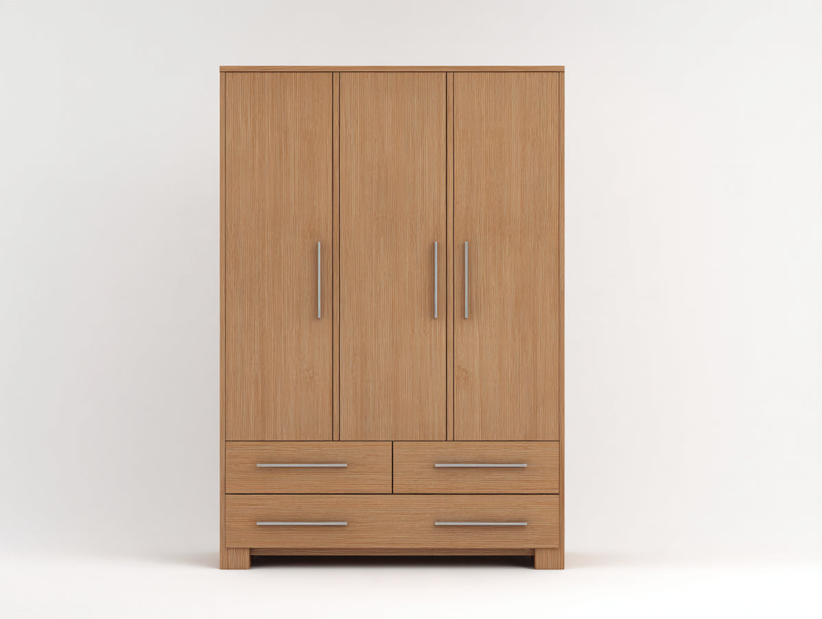 Armadio - Legno ingegnerizzato - 152x57x202 cm - Marrone chiaro - Stile moderno