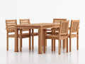 Set da pranzo da esterno - Legno massello - 170 x 90 x 77 cm - Marrone chiaro - Stile tradizionale