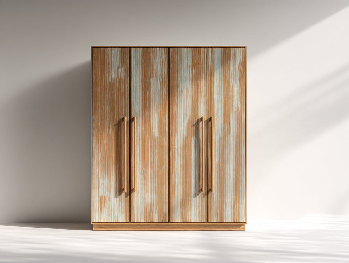 Armadio - Legno ingegnerizzato - 182x58x205 cm - Marrone chiaro - Stile moderno