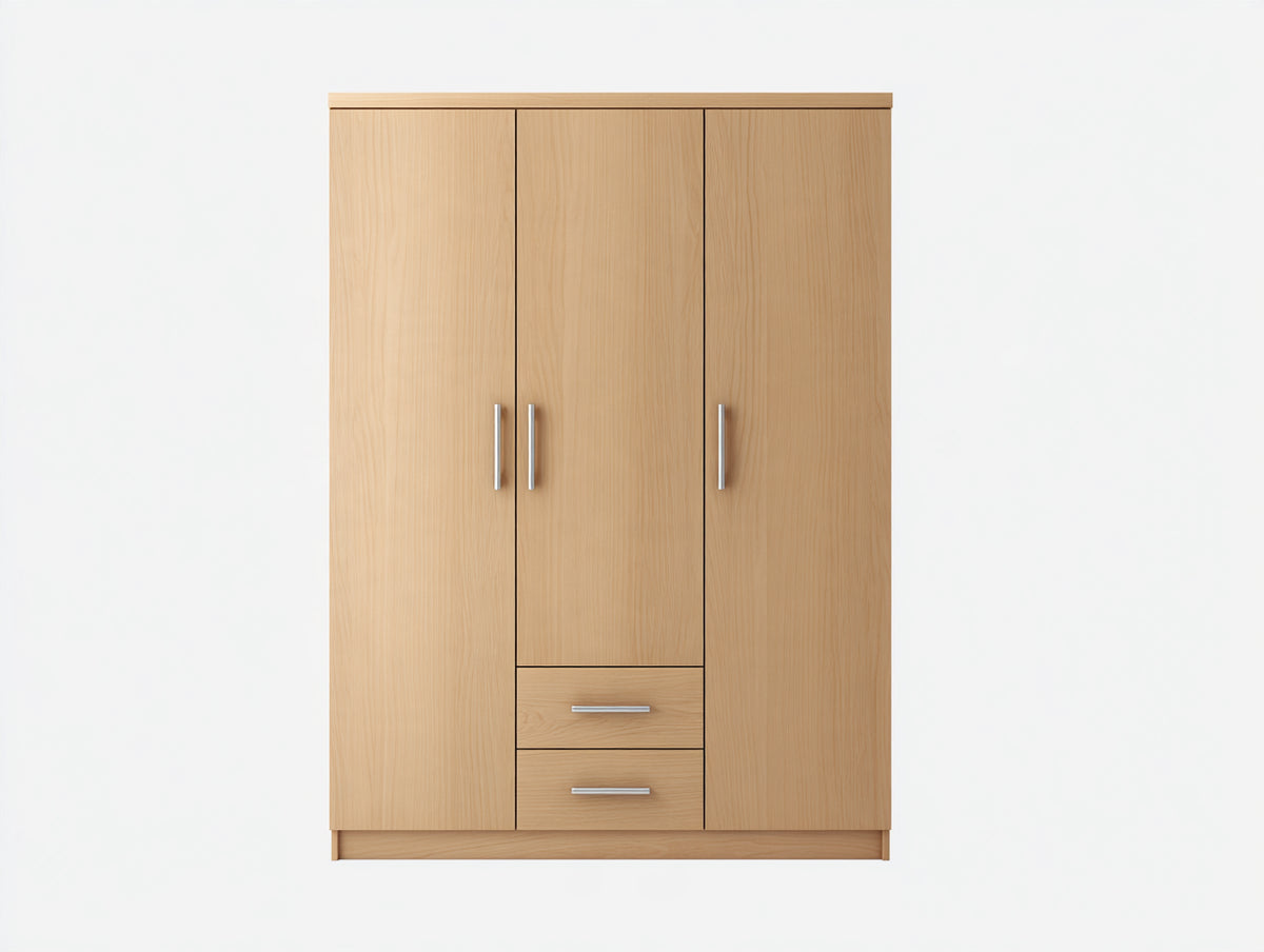 Armadio - Legno ingegnerizzato - 148x54x200 cm - Marrone chiaro - Stile contemporaneo