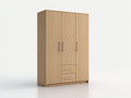 Armadio - Legno ingegnerizzato - 146x57x199 cm - Marrone chiaro - Stile minimalista